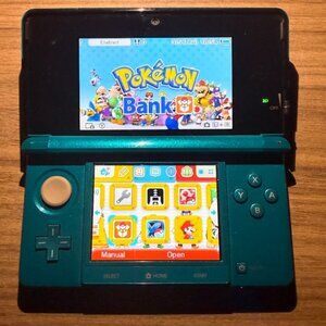 Nintendo 3DS Console Blue with Pokemon Bank, Poke Transporter & Games